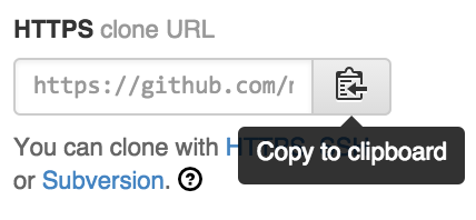 Copy the forked repository's URL to the clipboard.